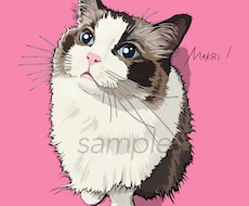 そっくりお洒落！ペット・動物の似顔絵描きます SNSアイコン／プロフィール／プレゼント／インテリアなどに◎