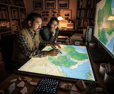 2枚の地図画像を重ね合わせます イメージ1