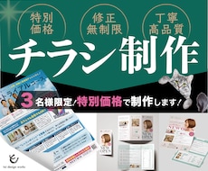 先着3名様限定！チラシを片面6500円で制作します イメージ1
