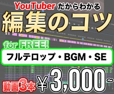大好評！動画3本を3000円で作ります ※フルテロップ、効果音、SEは無料！