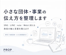 小さな団体・事業の伝え方を整理します SNS・LINE・note・Webに使える発信軸を整えます