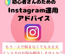 初心者さんのためのインスタ運用をアドバイスします イメージ1