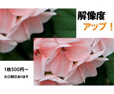 写真の解像度を上げます ギザギザ低解像度の写真もAI処理でなめらかに！