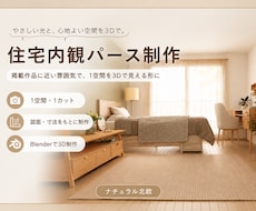 掲載作品の雰囲気で、住宅内観パースを制作します イメージ1