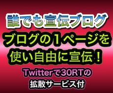 ブログの記事を１ページ使い【宣伝・拡散】します TwitterなどのSNSでは伝えきれない情報をブログで宣伝