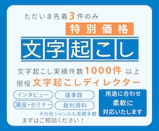 実績1000件以上！安心の文字起こしをご提供します ディレクション経験を活かし、細かなご相談にも柔軟に対応します