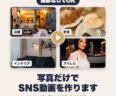 写真だけで、おしゃれなSNS動画を作りますます イメージ1