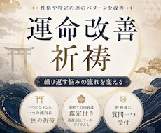 恋愛や仕事などパターン改善！運命改善祈祷行います 同じパターンを繰り返し辛い方に。初めての願いには鑑定付！