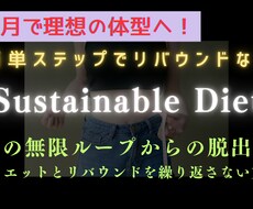 簡単でリバウンドなし、3ヶ月で理想の体型を作ります イメージ1