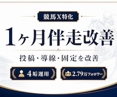 競馬ジャンル特化でX運用を1ヶ月伴走コンサルします 投稿・導線・固定ポストを継続改善