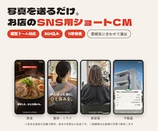 写真を送るだけ！お店のSNS用ショートCM作ります イメージ1