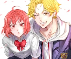 夢絵、1枚絵、サムネイル、漫画など、描きます 女の子キャラも男の子キャラも！