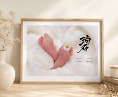 写真と組み合わせたお洒落な命名書を作成します イメージ1
