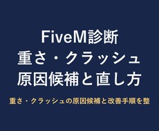 FiveMの重さやエラーを診断しますます イメージ1