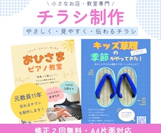 小さなお店・教室向けの伝わるチラシを制作します イメージ1