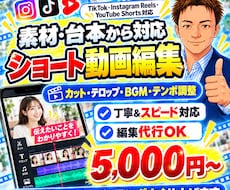素材・台本がある方向け｜ショート動画編集代行します イメージ1