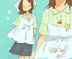 絵本のようなタッチで人物イラストを作成します イメージ1
