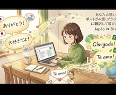 日本×ブラジルがポルトガル語を自然な表現に訳します 自動翻訳にはない、ネイティブならではの温かい表現にします