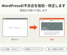 WordPressの不具合を復旧・修正します イメージ1