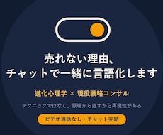 売れない理由、チャットで一緒に言語化します イメージ1