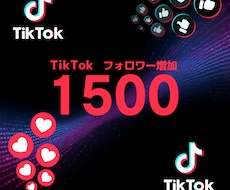 TikTokフォロワー1500増やします イメージ1