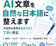 AI生成文章を自然な日本語に整えます イメージ1