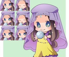 ミニキャラの立ち絵(表情6種)を販売いたします アイコン・ブログ・動画などお好きにお使いください