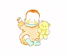 赤ちゃん、小さなお子さまの似顔絵を描きます 0〜5歳までのお子様専用、ほんわかタッチの似顔絵☺︎