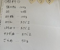 レシピを噛み砕いた言い方や文字で描きます イメージ1