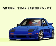 あなたの愛車をイラスト化します こだわりプラン（内装やナンバープレートの再現はこちら）