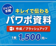 業界問わず！伝わるパワーポイント資料作成いたします 社内資料、プレゼン資料、営業資料などをキレイで伝わる資料に！