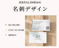 あなたらしさが伝わる名刺デザインを丁寧に制作します イメージ1