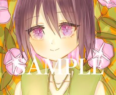 可愛い女の子とお花のイラスト描きます イメージ1