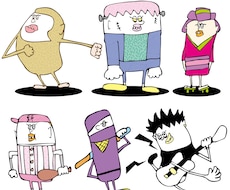 商用OK！ブサカワなキャラクターお描きします ブサイクだけど可愛くて、クセありなキャラクターお描きします。