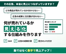 何が売れているか分かる数値分析の基盤を作ります どの広告・どの商品から売れているかを見える化