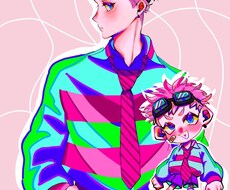 レトロポップな色塗り、カッコ可愛い絵柄で描きます イメージ1