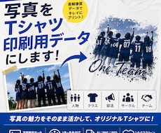 写真をTシャツ印刷用データにします 写真の魅力をそのままプリントデータにします