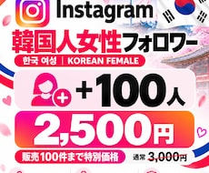 Instagram韓国人女性フォロワー増やします イメージ1