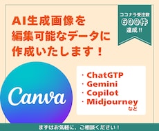 AI生成画像を編集可能なデータに作り変えます イメージ1
