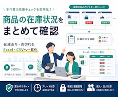 Web商品の在庫状況をまとめて確認します イメージ1