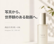 商品写真から世界観のあるPR動画を作ります イメージ1