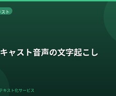 ポッドキャスト音声を文字起こしします イメージ1