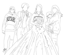 お借りした写真から線画を描きます イメージ1