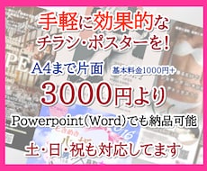 訴求効果抜群のチラシ・ポスターをデザインします オシャレなチラシ・フライヤー・ポスターを格安でデザインします