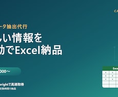 サイトから必要なデータを抽出しExcel納品します イメージ1