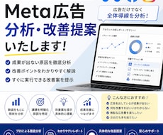 Meta広告の分析・改善提案します 成果が出ない原因をプロが特定します