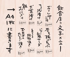 シンプルで見やすい手書きメニュー書きます 簡単なイラストもお付けします。