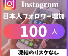 インスタ日本人フォしロワー100人増やします イメージ1