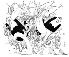 サイケデリックなペン画を描きます 一発描きペン画を描きます！メイキング動画も制作いたします！
