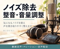 ノイズ除去・整音・音量調整致します イメージ1